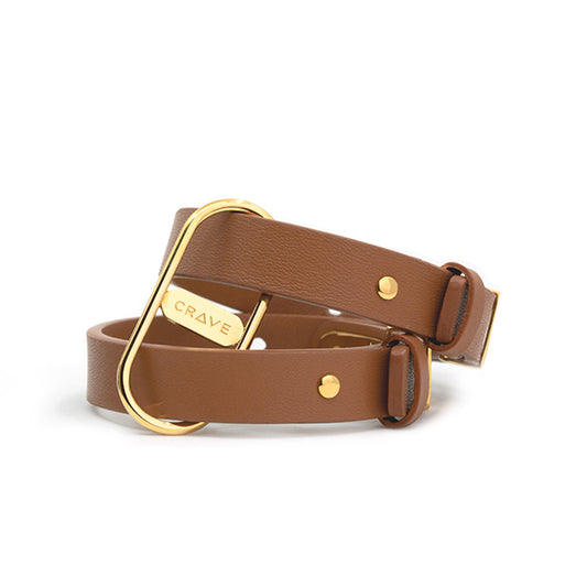 Crave - ICON Cuffs - Tan & 18kt Gold Plated - FeelGoodStore UK