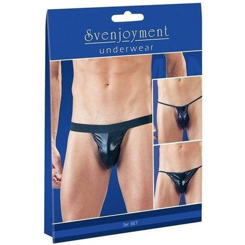 3-Piece Wetlook Thong Set