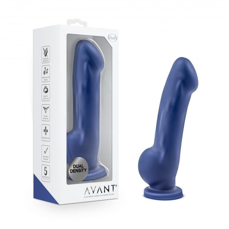 Avant - Ergo Silicone Dildo With Suction Cup - Indigo