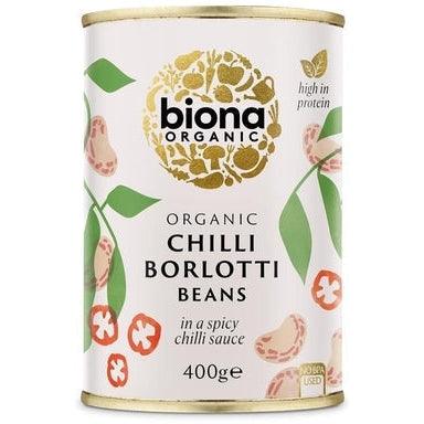 Organic Chilli Borlotti Beans 400g