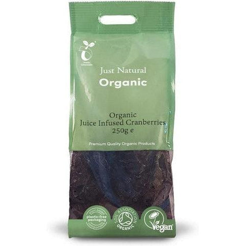 Organic Juice Infused Cranberries 250g