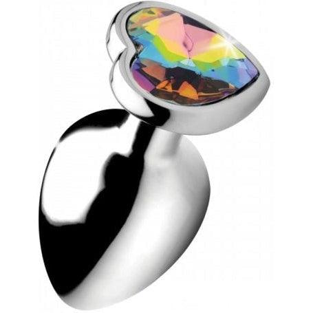 Rainbow Heart Butt Plug - Medium