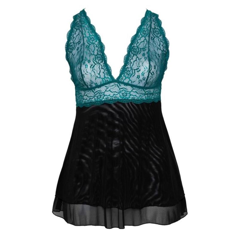 Babydoll Petrol - Black & Green Blue