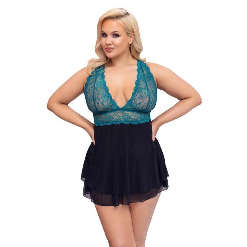 Babydoll Petrol - Black & Green Blue