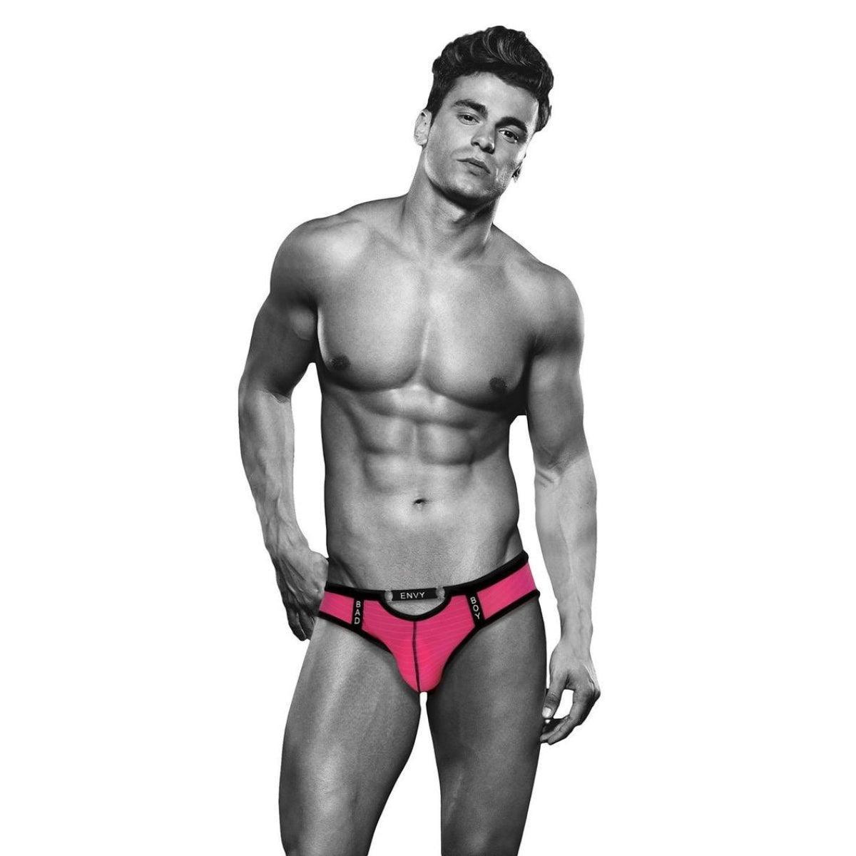 ENVY BAD BOY BRIEF - PINK - M/L