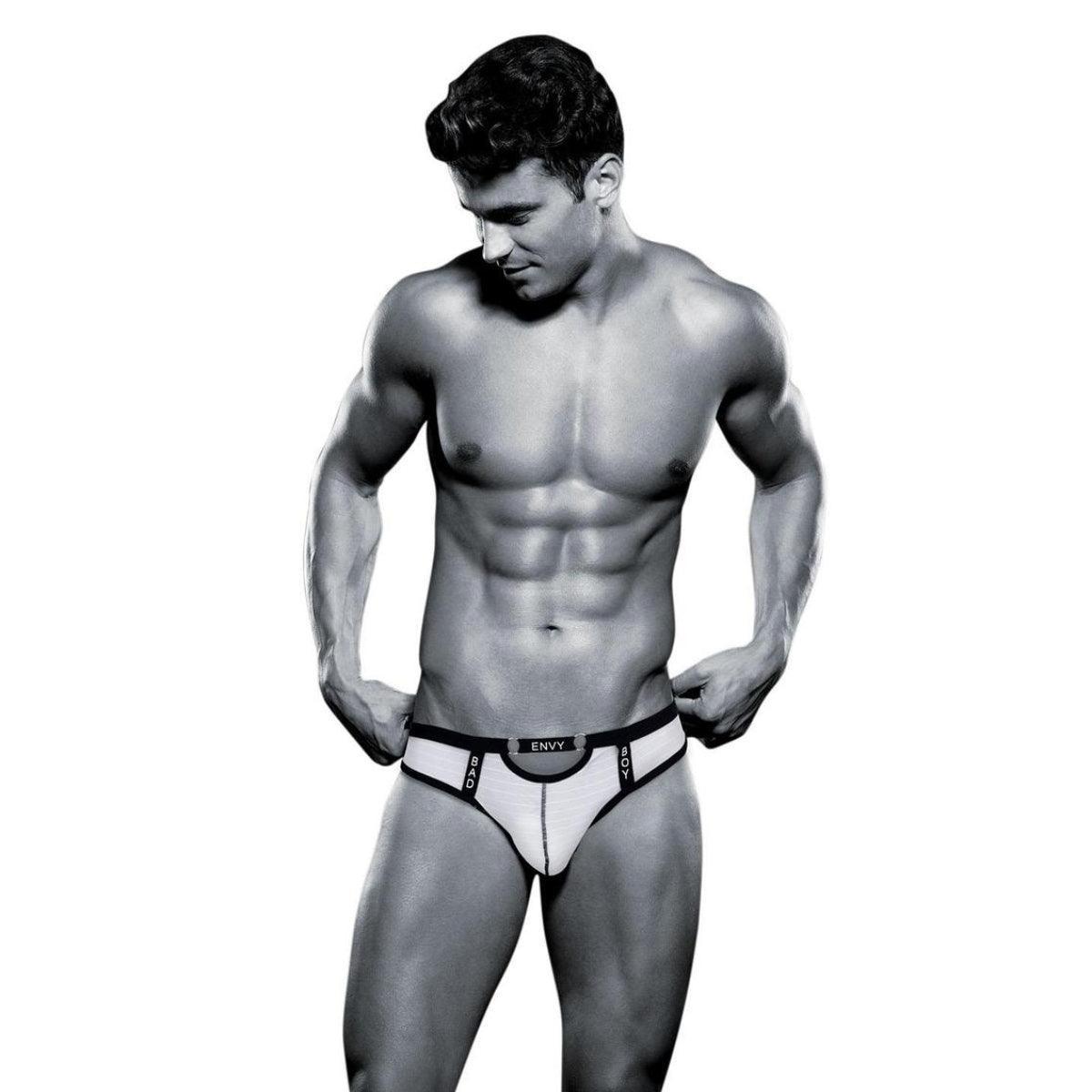 ENVY BAD BOY THONG - WHITE - M/L