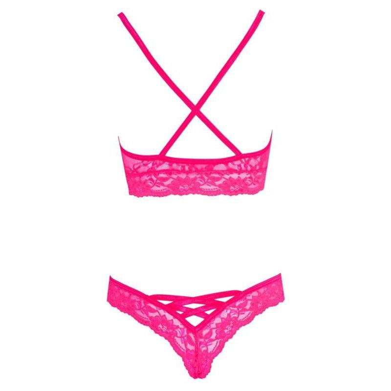 Lace Bra Set - Pink