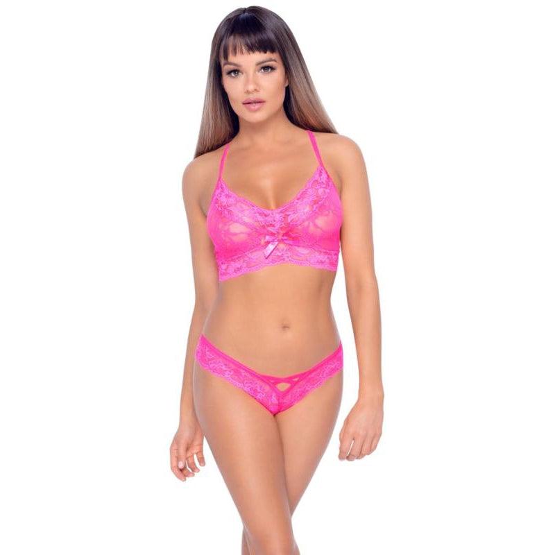 Lace Bra Set - Pink