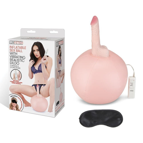 Lux Fetish Inflatable Sex Ball With Vibrating Realistic Dildo