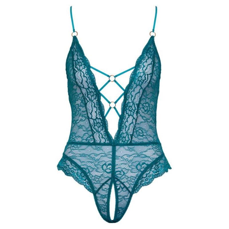 Open crotch bodysuit - Green blue