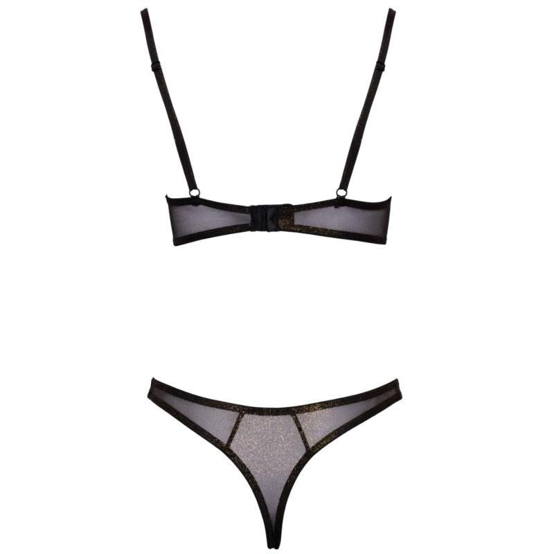 Transparant Bra Set - Black