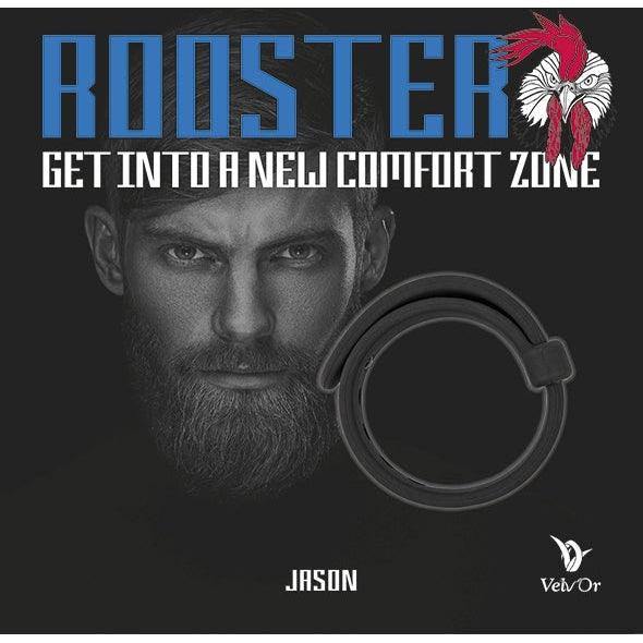 Velv'Or - Rooster Jason Size Adjustable Firm Strap Design Cock Ring Black