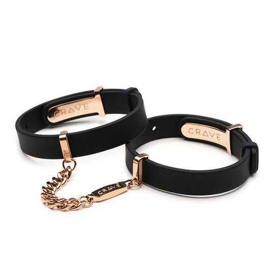 Crave - ID Cuffs Black/Rose Gold - FeelGoodStore UK