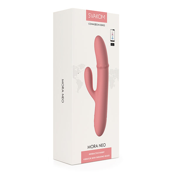 Svakom - Mora Neo Interactive Thrusting Vibrator Peach Pink - FeelGoodStore UK