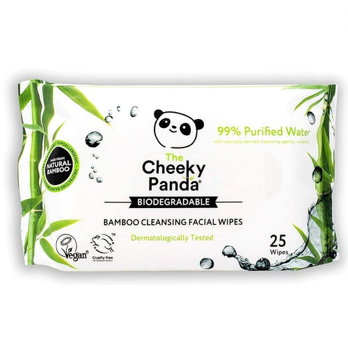 100% Bamboo Facial Cleansing Wipes Unscented 25 Wipes