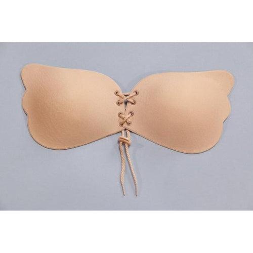 Adhesive Bra With Front Tie - Nude