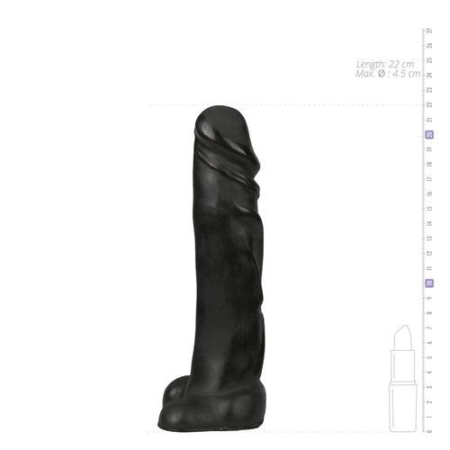 All Black Realistic Dildo 22 cm
