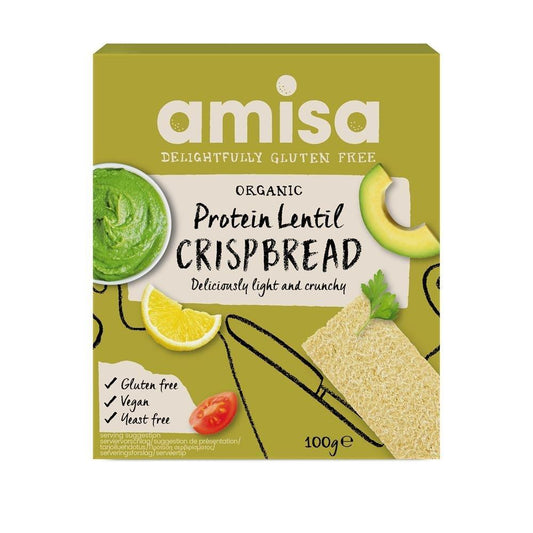 Amisa Organic Crispbread - Protein Lentil 100g