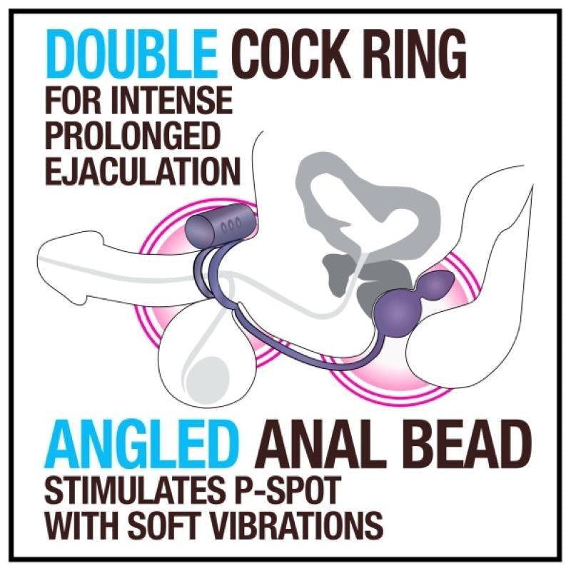 Anal Adventures Platinum - Anal Plug with Vibrating Cockring