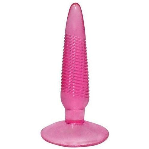 Anal plug with stimulating grooves