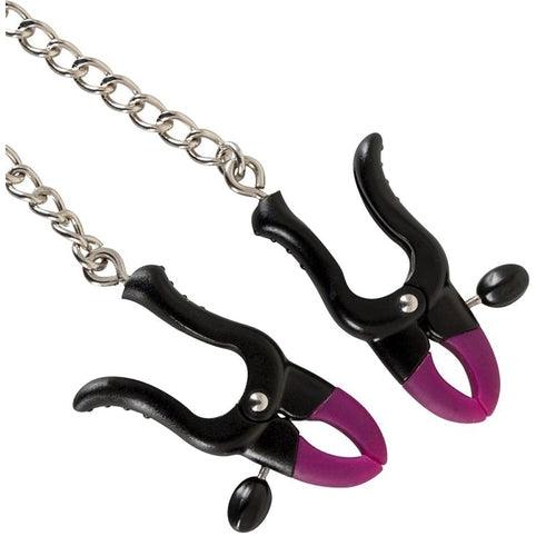 Bad Kitty Silicone Nipple Clamps With Chain
