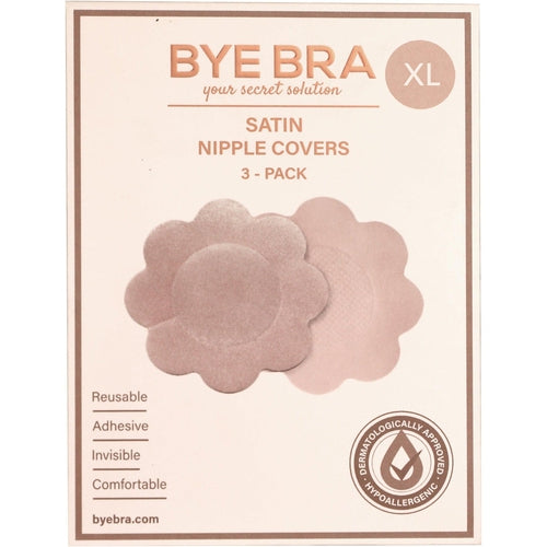 Bye Bra - Silk Nipple Covers XL Nude 3 Pairs