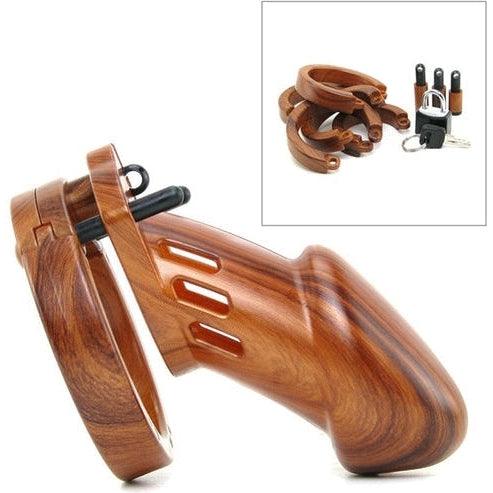 CB-6000 Chastity Cage - Wood - 35 mm