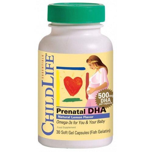 ChildLife essential Prenatal DHA Lemon 30 Soft Gels