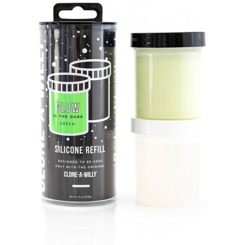 Clone-A-Willy - Refill Glow in the Dark Green Silicone