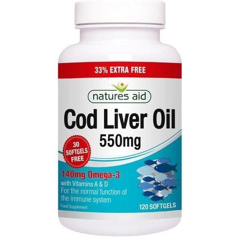 Cod Liver Oil - One-a-day - 550mg - 33% EXTRA FILL