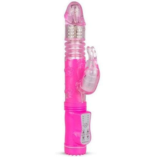 EasyToys Thrusting Rabbit Vibrator - Pink