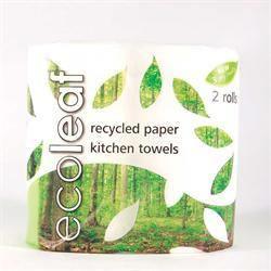 Ecoleaf 3 Ply Kitchen Towel Twin Roll Pack
