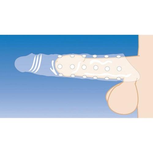 Extender Penis Sleeve With Nubs - Clear