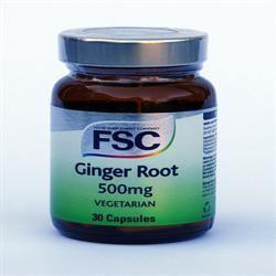 FSC Ginger 500mg 30 Veg Capsules