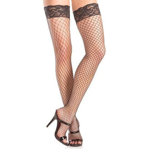 Fishnet Stockings With Lace