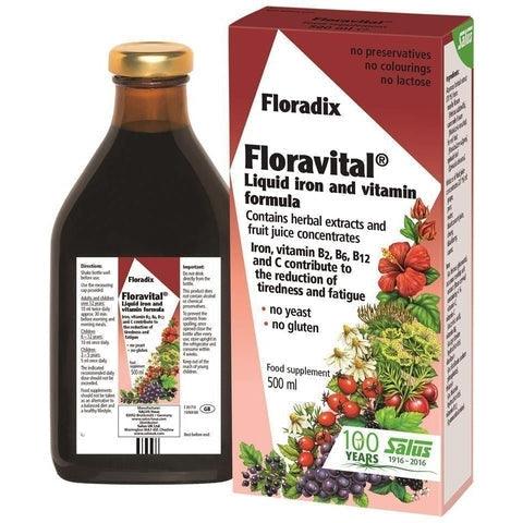 Floravital Yeast & Gluten Free Liquid Iron Formula 500ml