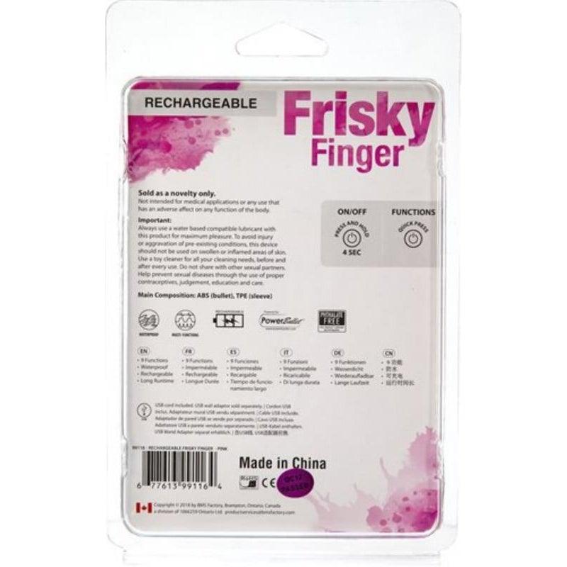 Frisky Finger Rechargeable Bullet Vibrator - Pink
