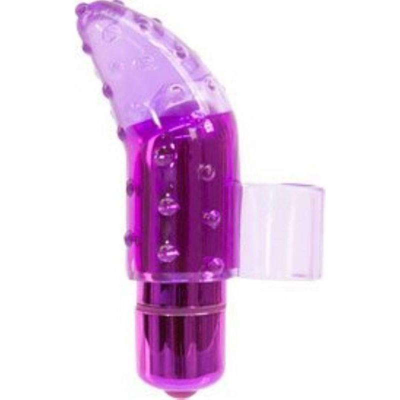 Frisky Finger Vibrator With Bullet - Purple