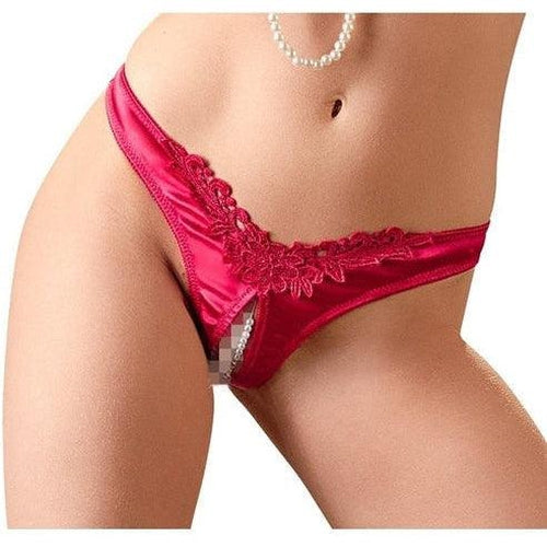 G-string With Pearls - Red