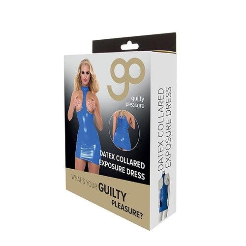 GP Datex Collared Exposure Dress Blue