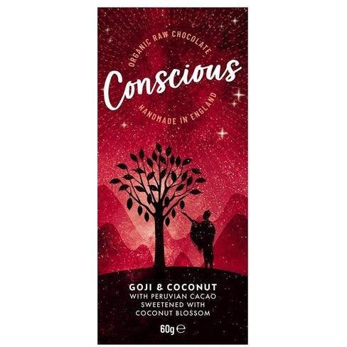 Goji & Coconut Raw Vegan Organic Chocolate Bar 60g