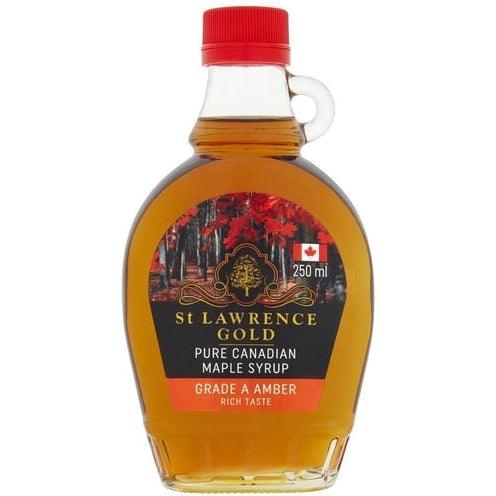 Grade A Amber Colour Rich Taste Maple Syrup 250ml