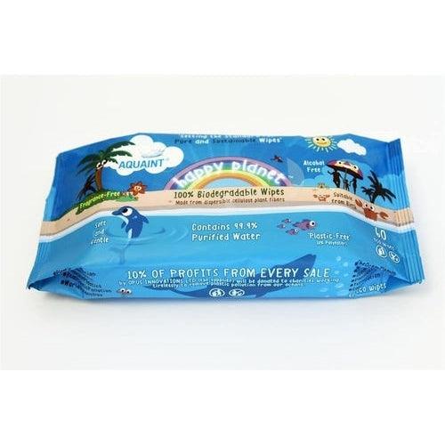 Happy Planet 100% Biodegradable Purified Water Eco Wipes 60