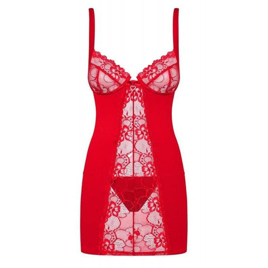 Heartina Negligee With Thong - Red