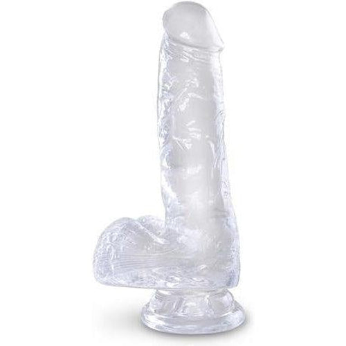 King Cock Realistic Dildo With Balls - Clear 6