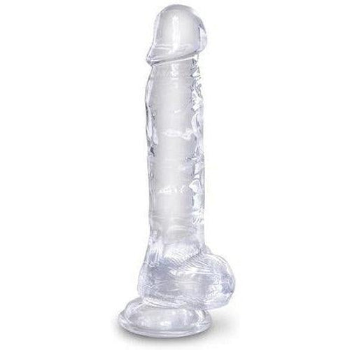 King Cock Realistic Dildo With Balls - Clear 8