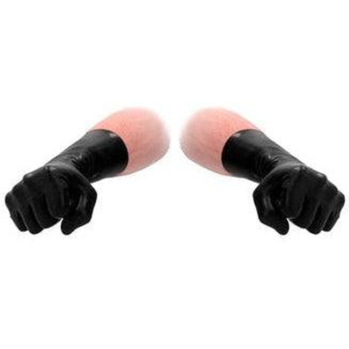 Latex Short Gloves - Black