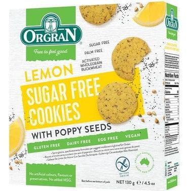 Lemon & poppy seed Sugar Free Cookies 130g