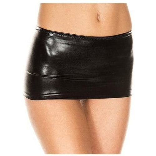 Metallic Mini Skirt - Black