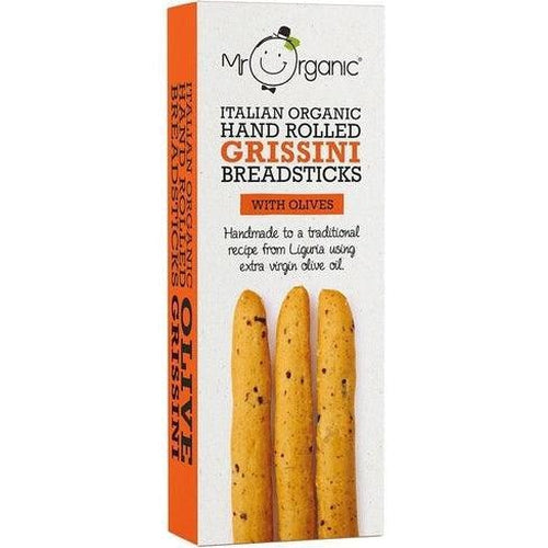 Mr Organic Grissini Breadsticks with Olives (10x130g)